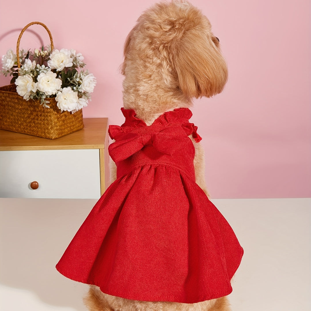 Adorable Mesh Pet Dress with Bow for Small Dogs - Perfect for Summer Fun and Comfort - PetDocile
