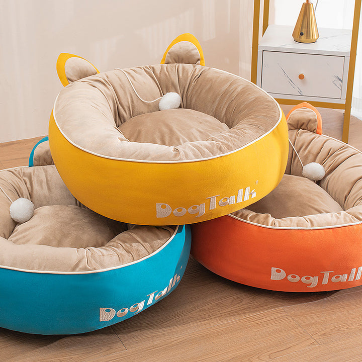 Cute Round Dog/Cat Bed | DogTalk