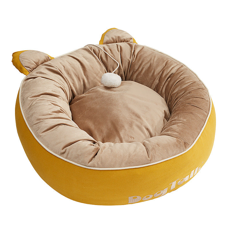 Cute Round Dog/Cat Bed | DogTalk