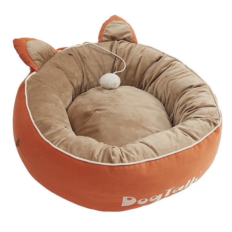 Cute Round Dog/Cat Bed | DogTalk