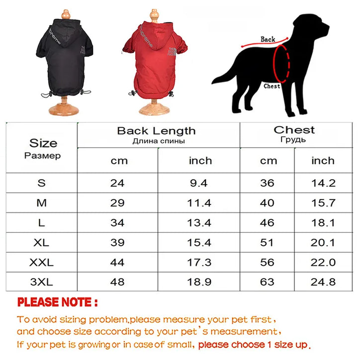 Pet Dog Winter  Waterproof Coat Puppy Warm Jacket - PetDocile