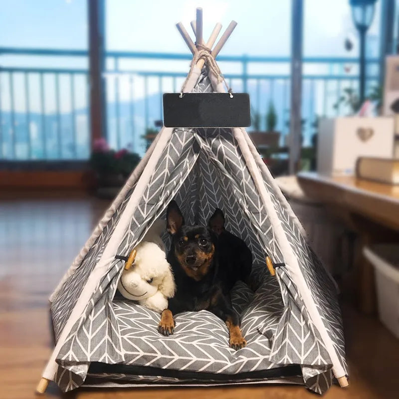 Removable and Washable Tents for Dog/Cat Puppy  (with Cushion) - PetDocile