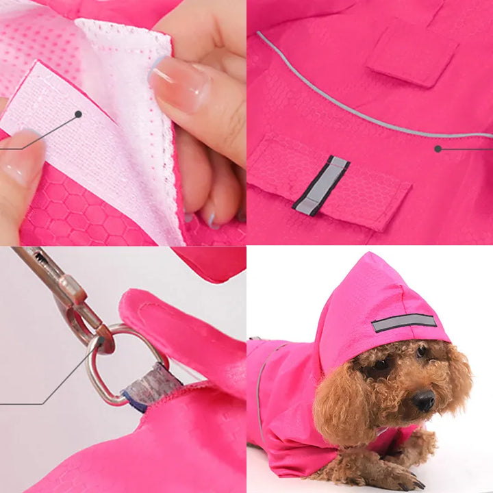 Pet Dog Waterproof Reflective Raincoat - PetDocile