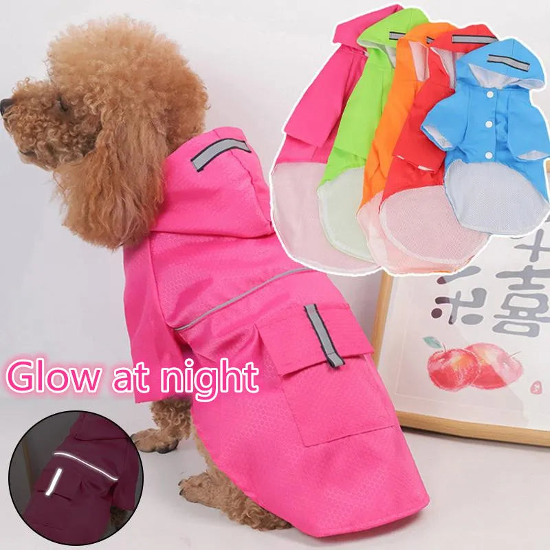 Pet Dog Waterproof Reflective Raincoat - PetDocile